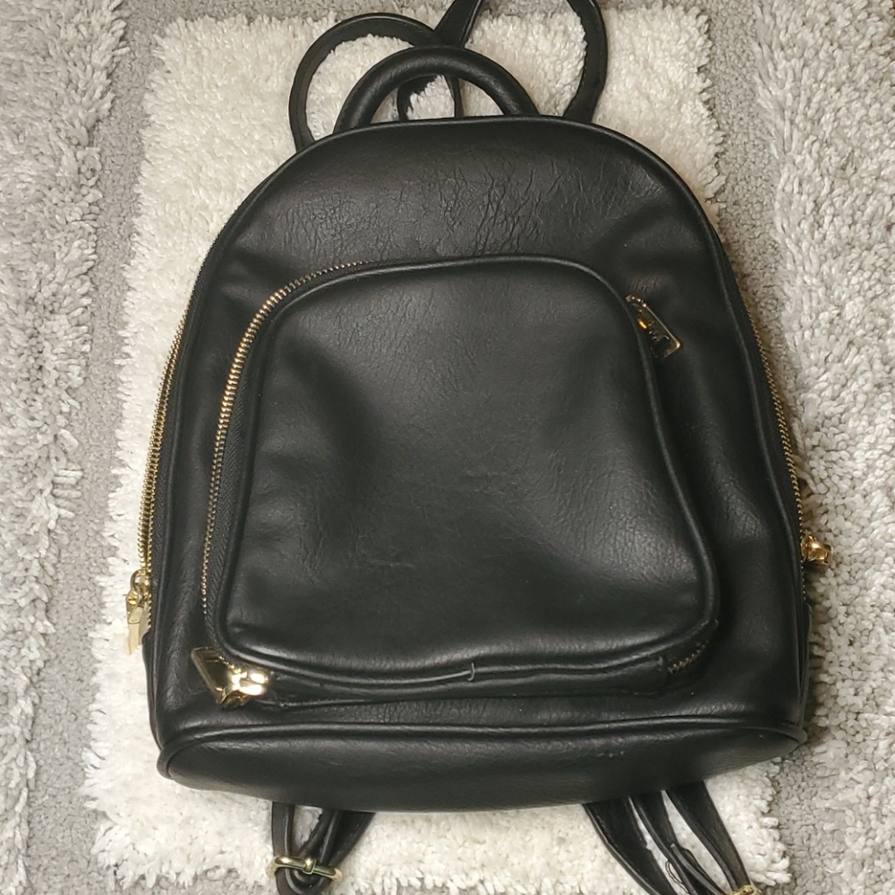 Vegan leather backpack